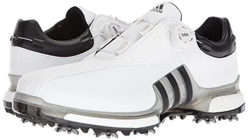adidas Men's TOUR360 EQT Boa Golf Shoe, FTWR White/Silver met./core Black, 10.5 Medium US