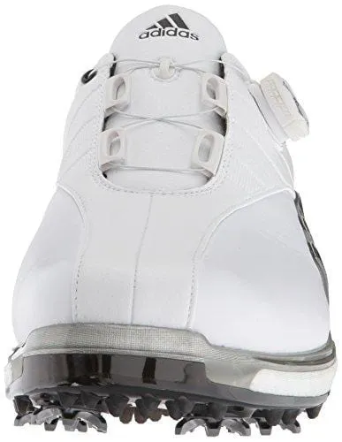 adidas Men's TOUR360 EQT Boa Golf Shoe, FTWR White/Silver met./core Black, 10.5 Medium US