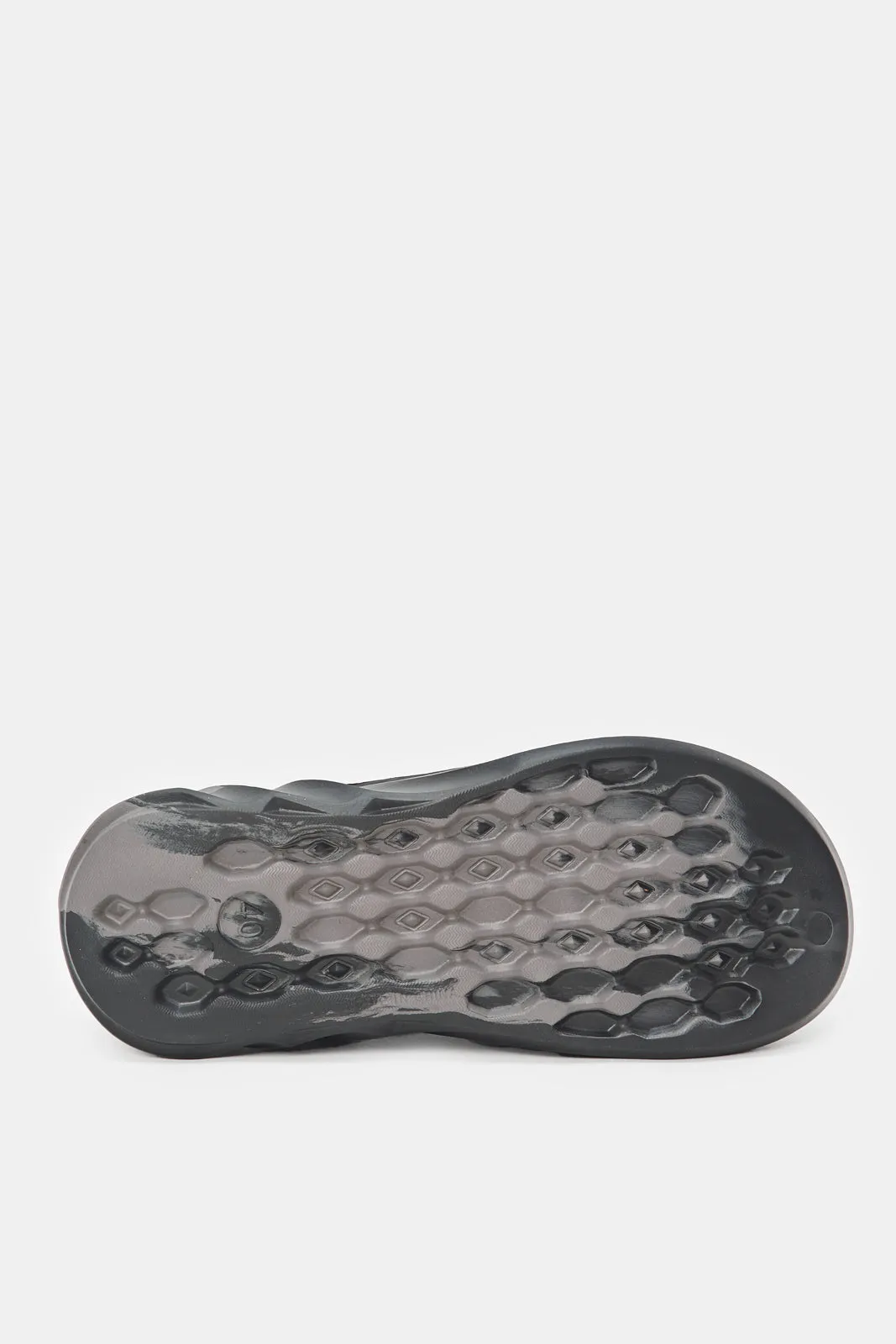 Men Black Textured Molded Clog