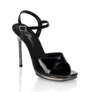 MONROE-09 Blk Patent Clr Bedroom Heels Defective