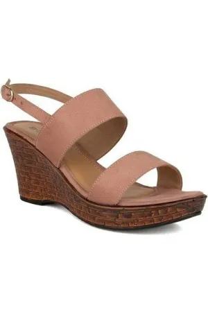 SOLES Pink Wedges - Feminine & Stylish Footwear
