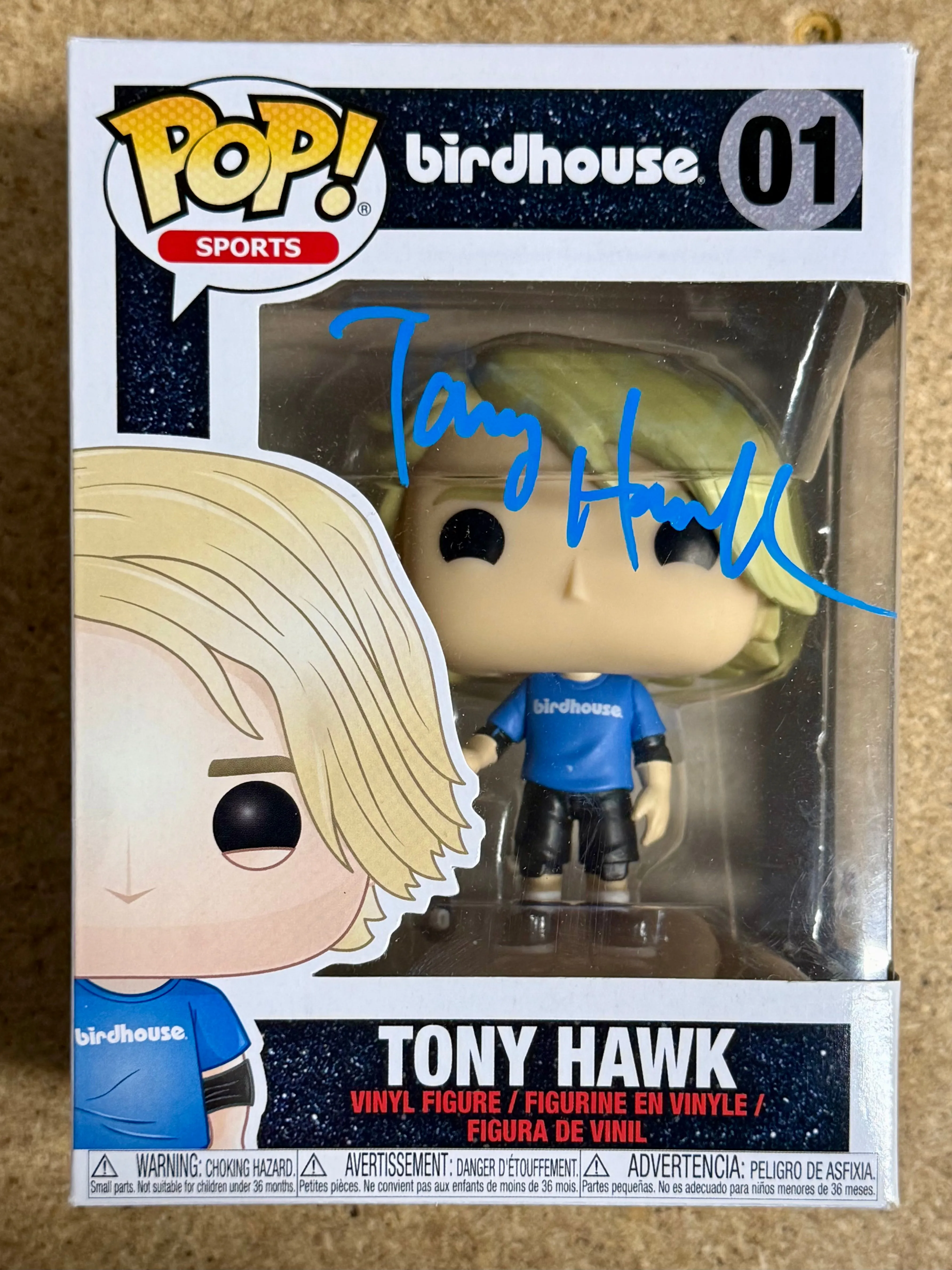 Tony Hawk Professional Skateboarder Signed Birdhouse Funko Pop! #01 With PSA COA